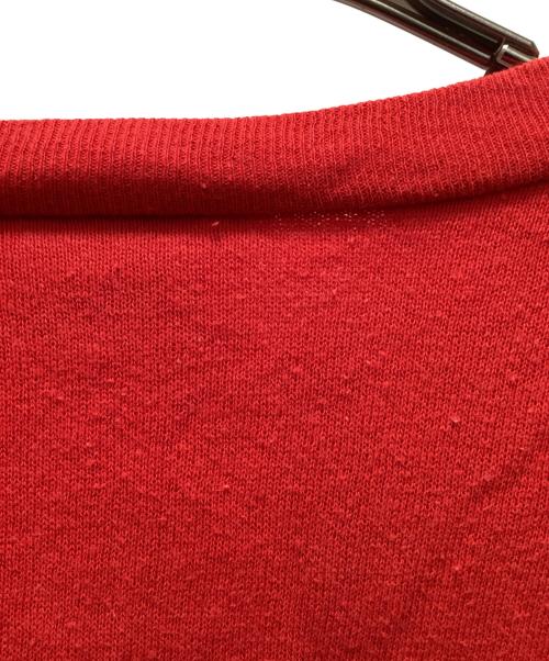 Nutmeg Milks（ナツメグ ミルズ）Nutmeg Milks (ナツメグ ミルズ) ヴィンテージヘンリーネックスウェット グレー×レッド サイズ:Lの古着・服飾アイテム