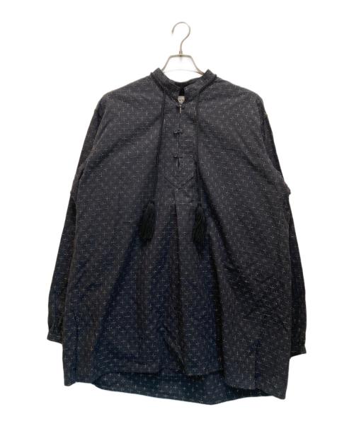s'yte（サイト）s'yte (サイト) KUON (クオン) コットンクロス 刺し子タッセルシャツ ブラック サイズ:3の古着・服飾アイテム