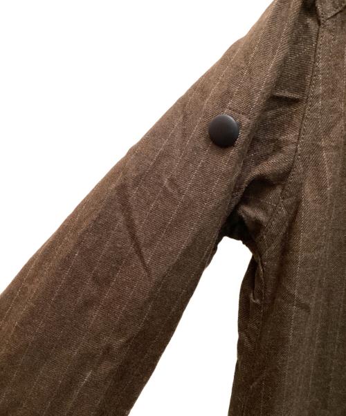 TAKESHI KOSAKA by Y's Pink Label（タケシコウサカ バイ ワイズピンクレーベル）TAKESHI KOSAKA by Y's Pink Label (タケシコウサカ バイ ワイズピンクレーベル) ウールストライプワンピース ブラウン サイズ:1の古着・服飾アイテム