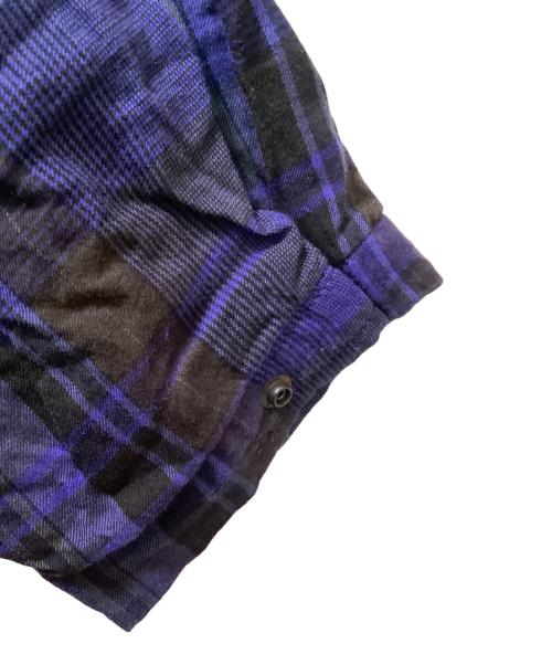 Y's（ワイズ）Y's (ワイズ) プレイドコートドレス ブルー×ブラック サイズ:Mの古着・服飾アイテム