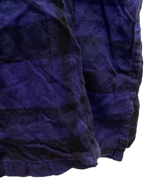 Y's（ワイズ）Y's (ワイズ) プレイドコートドレス ブルー×ブラック サイズ:Mの古着・服飾アイテム