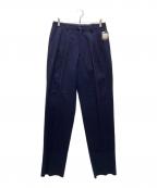 Christian Dior MONSIEURクリスチャンディオールムッシュ）の古着「ヴィンテージ2タックウールコットンスラックス」｜ネイビー