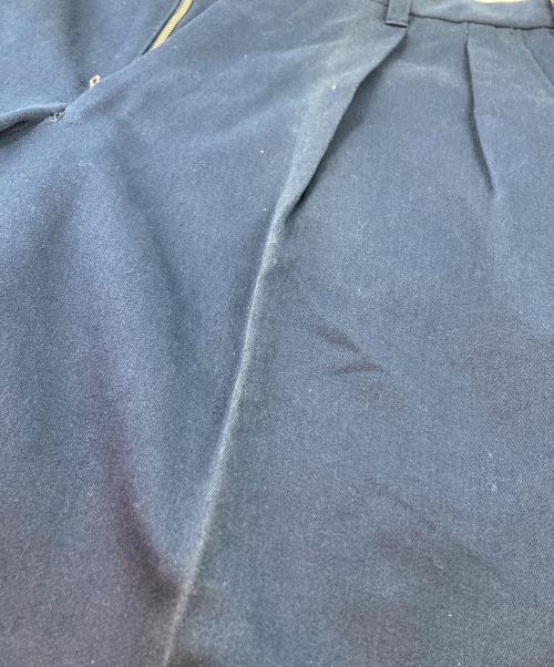 Christian Dior MONSIEUR（クリスチャンディオールムッシュ）Christian Dior MONSIEUR (クリスチャンディオールムッシュ) ヴィンテージ2タックウールコットンスラックス ネイビー サイズ:85の古着・服飾アイテム