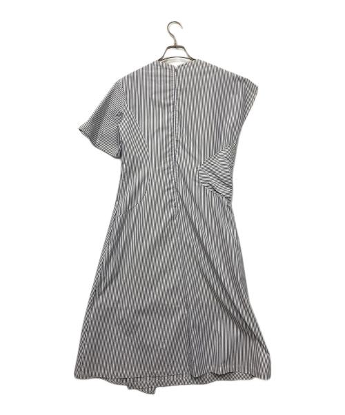 AKIRA NAKA（アキラナカ）AKIRA NAKA (アキラナカ) ドレープノットストライプドレス ホワイト×ネイビー サイズ:1の古着・服飾アイテム
