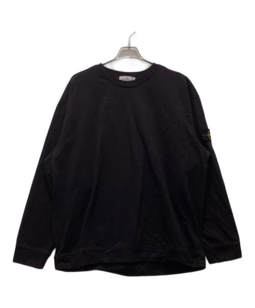 STONE ISLAND（ストーンアイランド）STONE ISLAND (ストーンアイランド) ガーメントダイ スウェット ロンT ブラック サイズ:3XLの古着・服飾アイテム