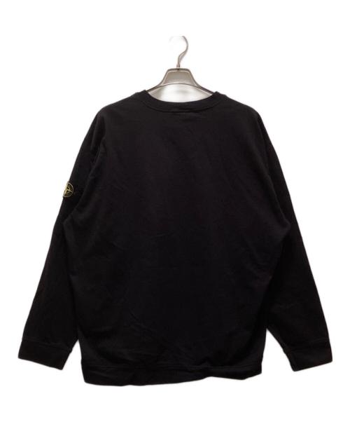 STONE ISLAND（ストーンアイランド）STONE ISLAND (ストーンアイランド) ガーメントダイ スウェット ロンT ブラック サイズ:3XLの古着・服飾アイテム