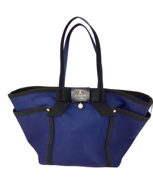 LANVIN en Bleu（ランバンオンブルー）LANVIN en Bleu (ランバンオンブルー) ジュールトートバック ネイビーの古着・服飾アイテム