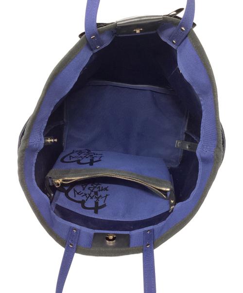 LANVIN en Bleu（ランバンオンブルー）LANVIN en Bleu (ランバンオンブルー) ジュールトートバック ネイビーの古着・服飾アイテム