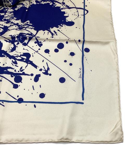 HERMES（エルメス）HERMES (エルメス) カレ90 Cheval surprise 思いがけない馬 ホワイト×ブルーの古着・服飾アイテム