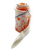 HERMESエルメス）の古着「カレ90 Cheval surprise 思いがけない馬」｜ホワイト×オレンジ