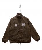 Cardinal×MISSION DISTRICTカーディナル×ミッション ディストリクト）の古着「アーチロゴコーチジャケット」｜ブラウン