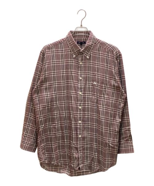 BURBERRY LONDON（バーバリーロンドン）BURBERRY LONDON (バーバリーロンドン) ノヴァチェックボタンダウンシャツ ピンク サイズ:Lの古着・服飾アイテム