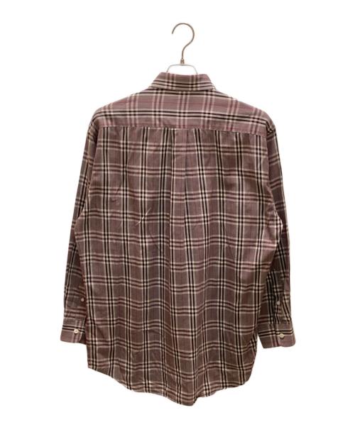 BURBERRY LONDON（バーバリーロンドン）BURBERRY LONDON (バーバリーロンドン) ノヴァチェックボタンダウンシャツ ピンク サイズ:Lの古着・服飾アイテム