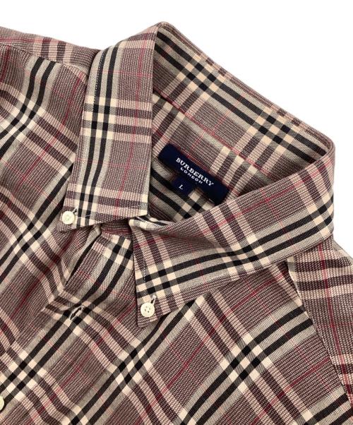 BURBERRY LONDON（バーバリーロンドン）BURBERRY LONDON (バーバリーロンドン) ノヴァチェックボタンダウンシャツ ピンク サイズ:Lの古着・服飾アイテム