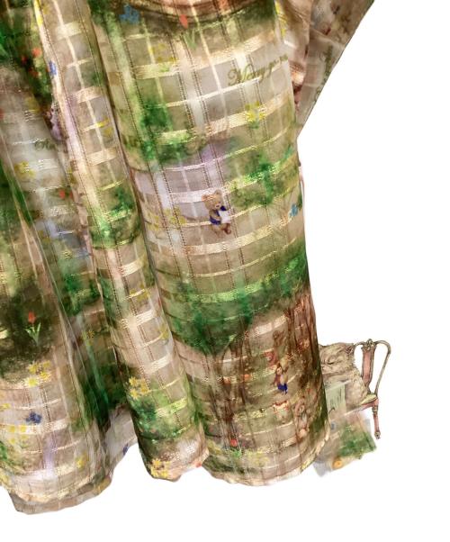 yukiemon（ユキエモン）yukiemon (ユキエモン) カルーセルチュニック ベージュ×グリーン サイズ:3L 未使用品の古着・服飾アイテム