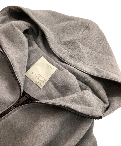 ZARA（ザラ）ZARA (ザラ) STUDIO NICHOLSON (スタジオ ニコルソン) コラボオーバーサイズジップパーカー グレー サイズ:L-XLの古着・服飾アイテム