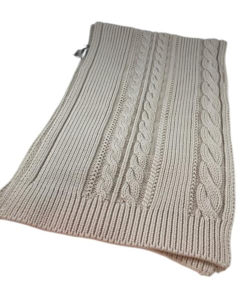 KITH（キス）KITH (キス) ロゴ刺繍 ウォッシュ加工 ニットスカーフ ベージュの古着・服飾アイテム