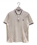 FRED PERRYフレッドペリー）の古着「シングルティップラインポロシャツ」｜ホワイト
