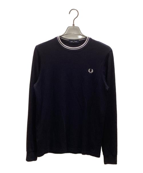FRED PERRY（フレッドペリー）FRED PERRY (フレッドペリー) ツインティップラインカットソー ブラック サイズ:Sの古着・服飾アイテム