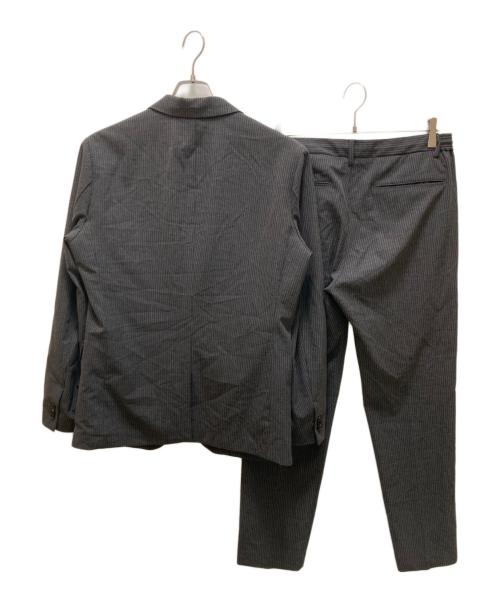 nano・universe（ナノ・ユニバース）nano・universe (ナノ・ユニバース) ストライプセットアップスーツ グレー サイズ:Lの古着・服飾アイテム