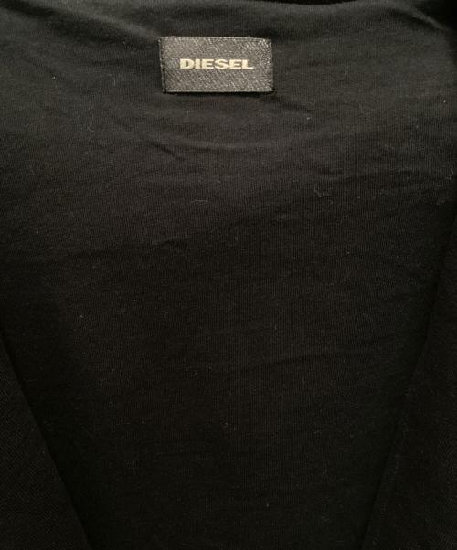 DIESEL（ディーゼル）DIESEL (ディーゼル) ラムレザー切替ジップパーカー ブラック サイズ:Mの古着・服飾アイテム