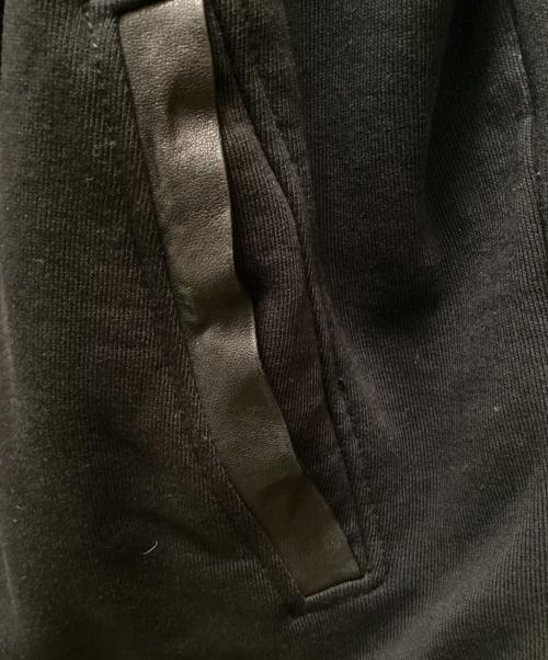 DIESEL（ディーゼル）DIESEL (ディーゼル) ラムレザー切替ジップパーカー ブラック サイズ:Mの古着・服飾アイテム