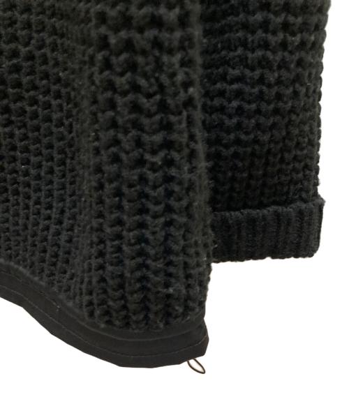 DIESEL（ディーゼル）DIESEL (ディーゼル) ナイロン切替 フーデッドニットジャケット ブラック サイズ:Mの古着・服飾アイテム