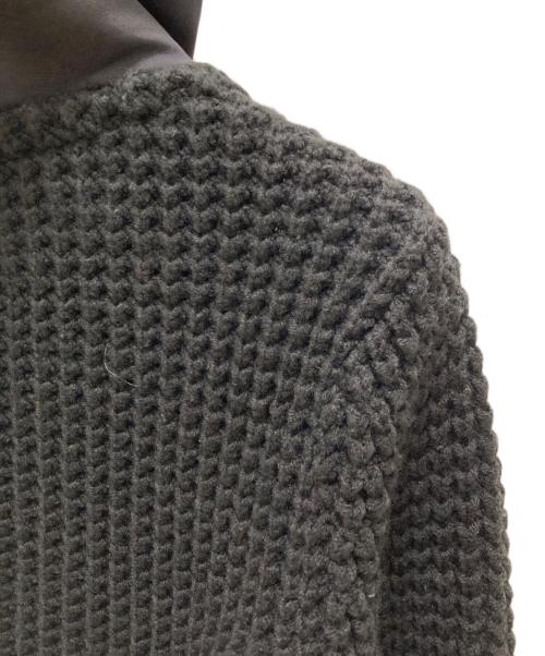 DIESEL（ディーゼル）DIESEL (ディーゼル) ナイロン切替 フーデッドニットジャケット ブラック サイズ:Mの古着・服飾アイテム