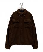 FRED PERRYフレッドペリー）の古着「フリースオーバーシャツジャケット」｜ブラウン