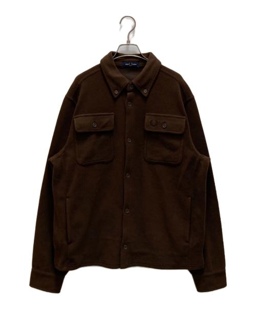 FRED PERRY（フレッドペリー）FRED PERRY (フレッドペリー) フリースオーバーシャツジャケット ブラウン サイズ:Mの古着・服飾アイテム
