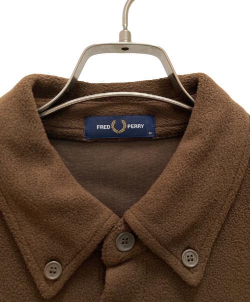 FRED PERRY（フレッドペリー）FRED PERRY (フレッドペリー) フリースオーバーシャツジャケット ブラウン サイズ:Mの古着・服飾アイテム