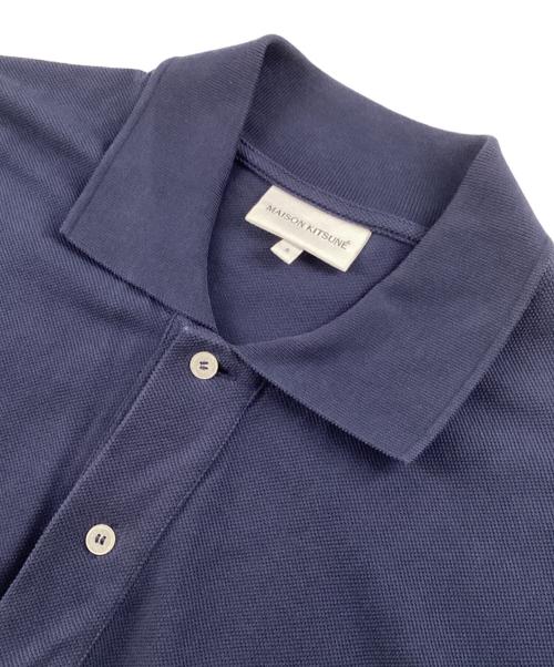 maison kitsune（メゾンキツネ）maison kitsune (メゾンキツネ) フォックスパッチポロシャツ ネイビー サイズ:Sの古着・服飾アイテム