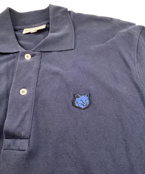 maison kitsune（メゾンキツネ）maison kitsune (メゾンキツネ) フォックスパッチポロシャツ ネイビー サイズ:Sの古着・服飾アイテム