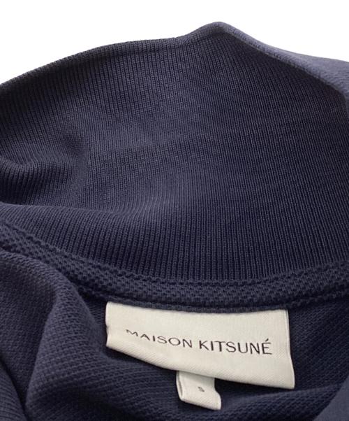 maison kitsune（メゾンキツネ）maison kitsune (メゾンキツネ) フォックスパッチポロシャツ ネイビー サイズ:Sの古着・服飾アイテム