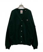 DANTONダントン）の古着「ラムウール Vネックニットカーディガン」｜グリーン