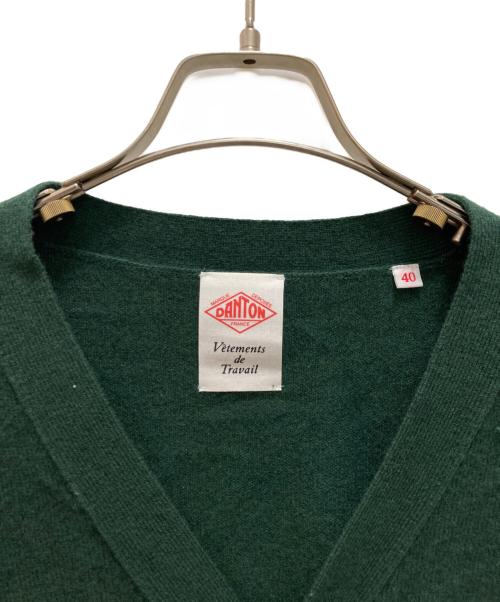 DANTON（ダントン）DANTON (ダントン) ラムウール Vネックニットカーディガン グリーン サイズ:40の古着・服飾アイテム