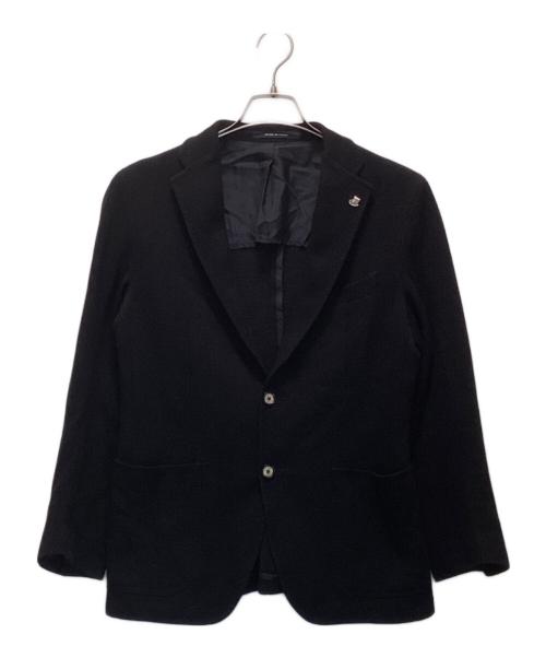 TAGLIATORE（タリアトーレ）TAGLIATORE (タリアトーレ) モンテカルロ コットンメッシュ2Bジャケット ブラック サイズ:48の古着・服飾アイテム