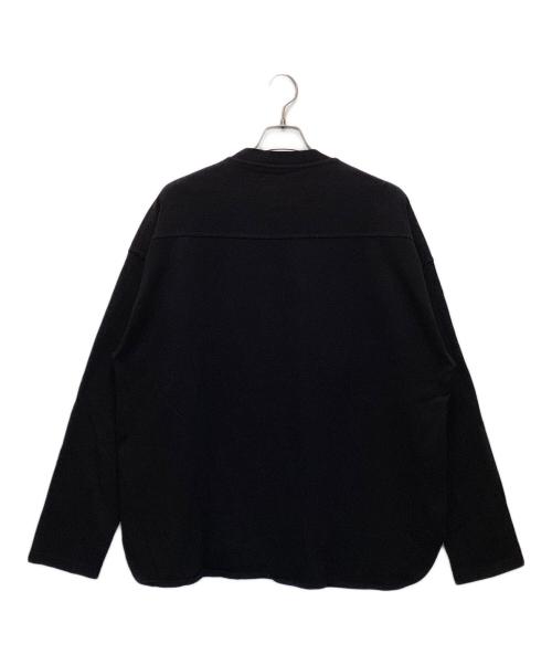 JIL SANDER（ジルサンダー）JIL SANDER (ジルサンダー) フラップポケット ロングスリーブカットソー ブラック サイズ:Mの古着・服飾アイテム