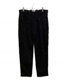 BED J.W. FORD（ベッドフォード）の古着「シンチバック ウールスラックス」｜ブラック