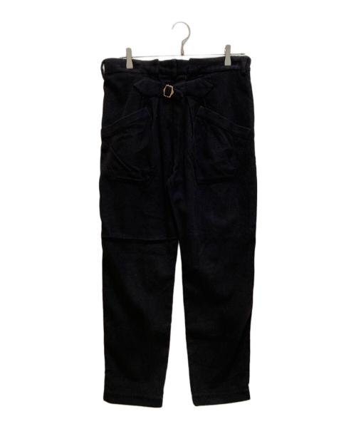 BED J.W. FORD（ベッドフォード）BED J.W. FORD (ベッドフォード) シンチバック ウールスラックス ブラック サイズ:1の古着・服飾アイテム