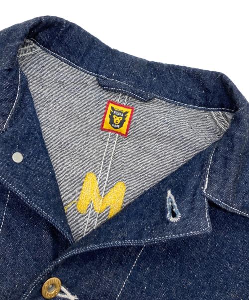 HUMAN MADE（ヒューマンメイド）HUMAN MADE (ヒューマンメイド) バックロゴデニムカバーオールジャケット インディゴ サイズ:XLの古着・服飾アイテム