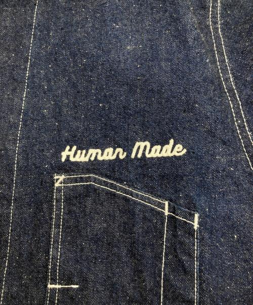 HUMAN MADE（ヒューマンメイド）HUMAN MADE (ヒューマンメイド) バックロゴデニムカバーオールジャケット インディゴ サイズ:XLの古着・服飾アイテム