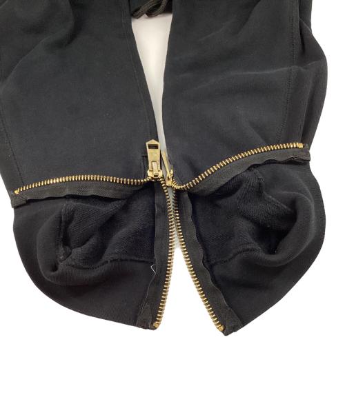 1PIU1UGUALE3 RELAX（ウノピゥウノウグァーレトレ リラックス）1PIU1UGUALE3 RELAX (ウノピゥウノウグァーレトレ リラックス) 裾ジップスウェットパンツ ブラック サイズ:Lの古着・服飾アイテム