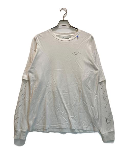 OFFWHITE（オフホワイト）OFFWHITE (オフホワイト) プリントカットソー ホワイト サイズ:Sの古着・服飾アイテム