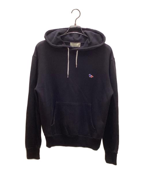 maison kitsune（メゾンキツネ）maison kitsune (メゾンキツネ) トリコロールフォックス プルオーバーフーディ ブラック サイズ:Sの古着・服飾アイテム