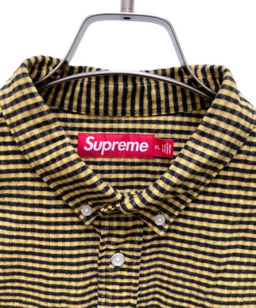 SUPREME（シュプリーム）Supreme (シュプリーム) ルーズフィット フランネルオックスフォードシャツ イエロー×ブラック サイズ:XLの古着・服飾アイテム
