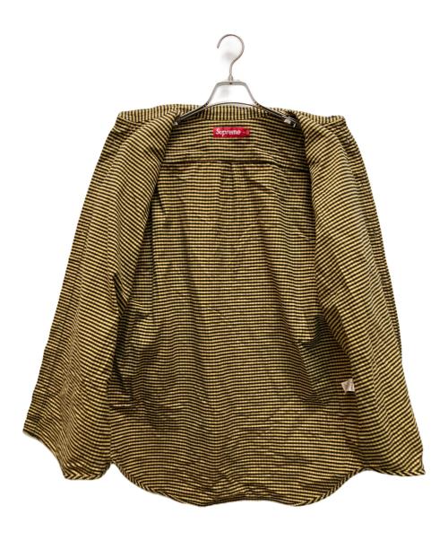 SUPREME（シュプリーム）Supreme (シュプリーム) ルーズフィット フランネルオックスフォードシャツ イエロー×ブラック サイズ:XLの古着・服飾アイテム