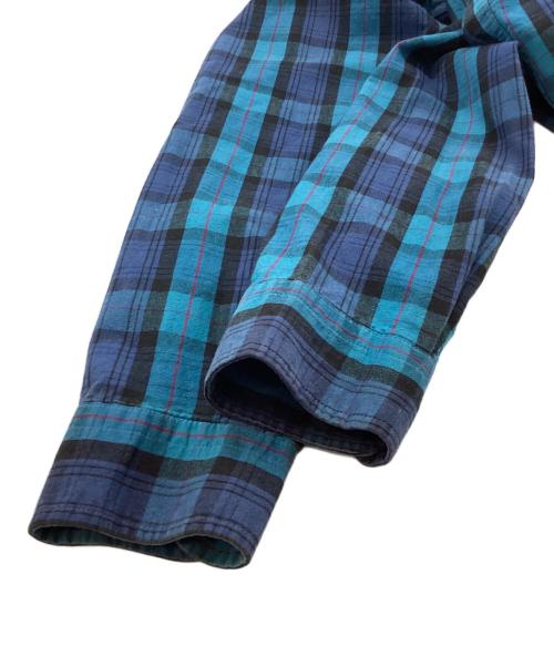 L.L.Bean（エルエルビーン）L.L.Bean (エルエルビーン) ヴィンテージレギュラーカラーチェックシャツ ブルー×ブラック サイズ:Mの古着・服飾アイテム