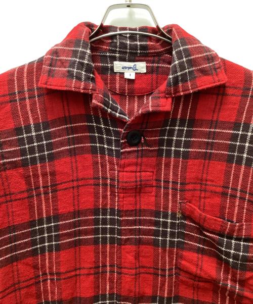45rpm&（フォーティファイブアールピーエムアンド）45rpm& (フォーティファイブアールピーエムアンド) スキッパーチェックネルシャツ レッド サイズ:1の古着・服飾アイテム