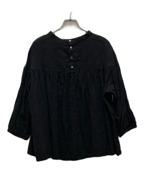 ina（イナ）ina (イナ) 胸切替ギャザーパフスリーブプルオーバー グレー サイズ:Freeの古着・服飾アイテム